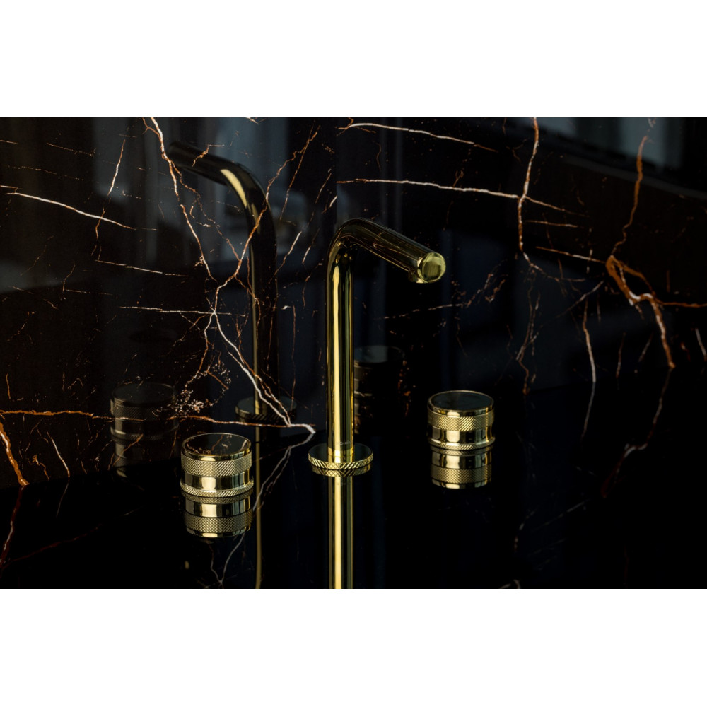 Смеситель на столешницу PRESTIGE на 3 отв. GOLD
