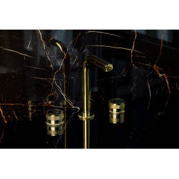 Смеситель на столешницу PRESTIGE на 3 отв. GOLD