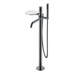 Смеситель STICK напольный Shine Gun Metal с ручкой DIMOND
