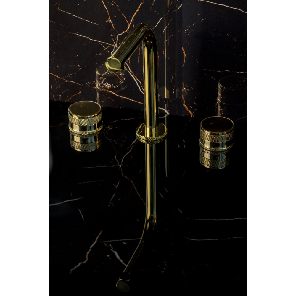 Смеситель на столешницу PRESTIGE на 3 отв. GOLD