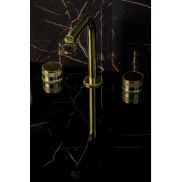 Смеситель на столешницу PRESTIGE на 3 отв. GOLD