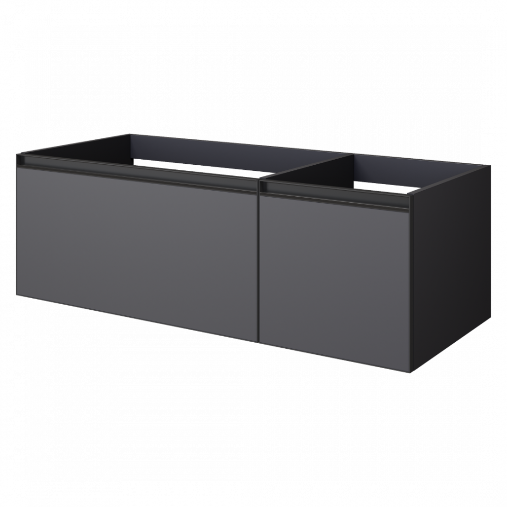 QUATRO 2 120см (80+40) тумба ANTHRACITE профиль ANTHRACITE