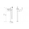 Смеситель STICK напольный Matt Gold LINEA