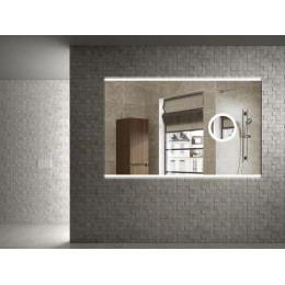 Зеркало Vallessi с увеличением и подсветкой 80*70, IP24