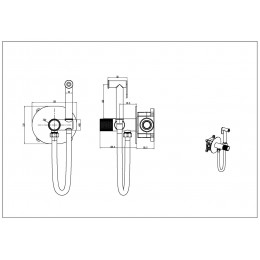 Смеситель гигиенический TECH Black