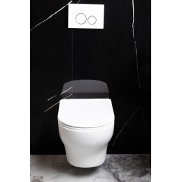 Унитаз подвесной FIORE Белый матовый c крышкой, функция Торнадо