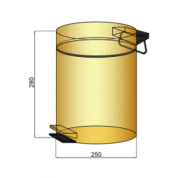 Ведро с педалью GUN METAL