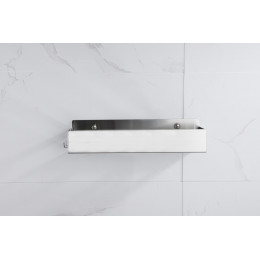 Полка подвесная + 2 крючка NIKEL BRUSH