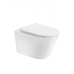 Унитаз подвесной, AVVA Белый глянец c крышкой (функц. торнадо)