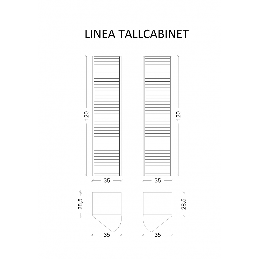 Пенал Linea черный+золото без ножек_Комплект