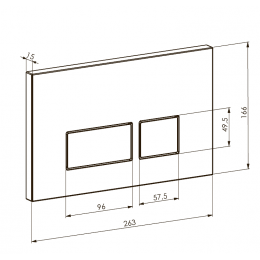 Кнопка для инсталляции, пластик, GOLD
