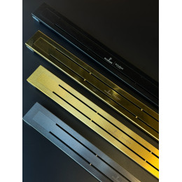 Душевой лоток Premium Trendy 80см, нерж.сталь GUN METAL