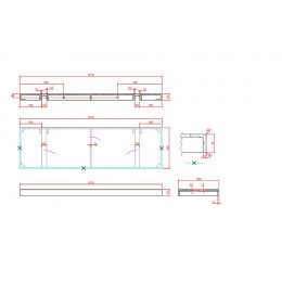 Столешница прямая FLAT CALACATTA 1610*460*70