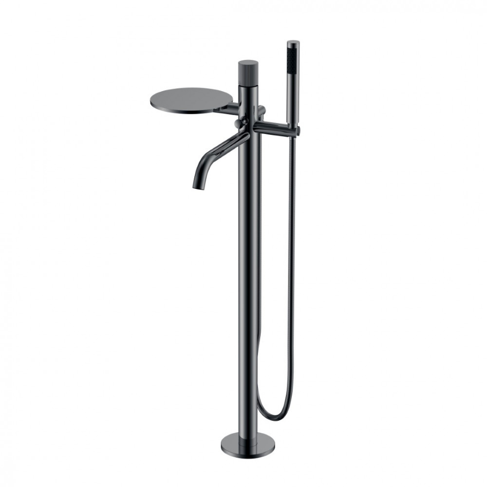 Смеситель STICK напольный Shine Gun Metal LINEA