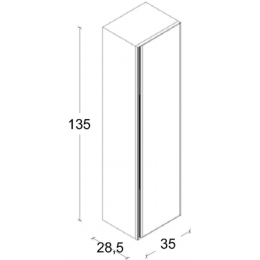 QUATRO пенал LUNA профиль ANTHRACITE