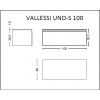 Ящик под столешницу 100см АНТРАЦИТ мат. VALLESSI UNO-S