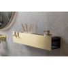 Полка настенная 60см Matt Gold + 2 крючка