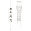 Ножки DENTI черные (пара) 25,5см