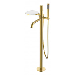 Смеситель STICK напольный Matt Gold c ручкой TOUCH GOLD