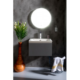 Тумба без раковины Vallessi 60*46см Антрацит матовый, 1 полка