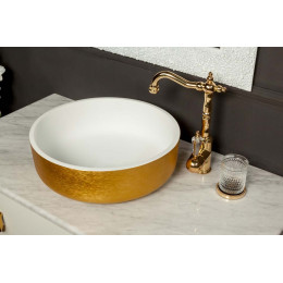 Раковина LV204 Corian золото 41,5*14см