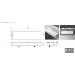 Столешница моноблок FLAT 140*46см