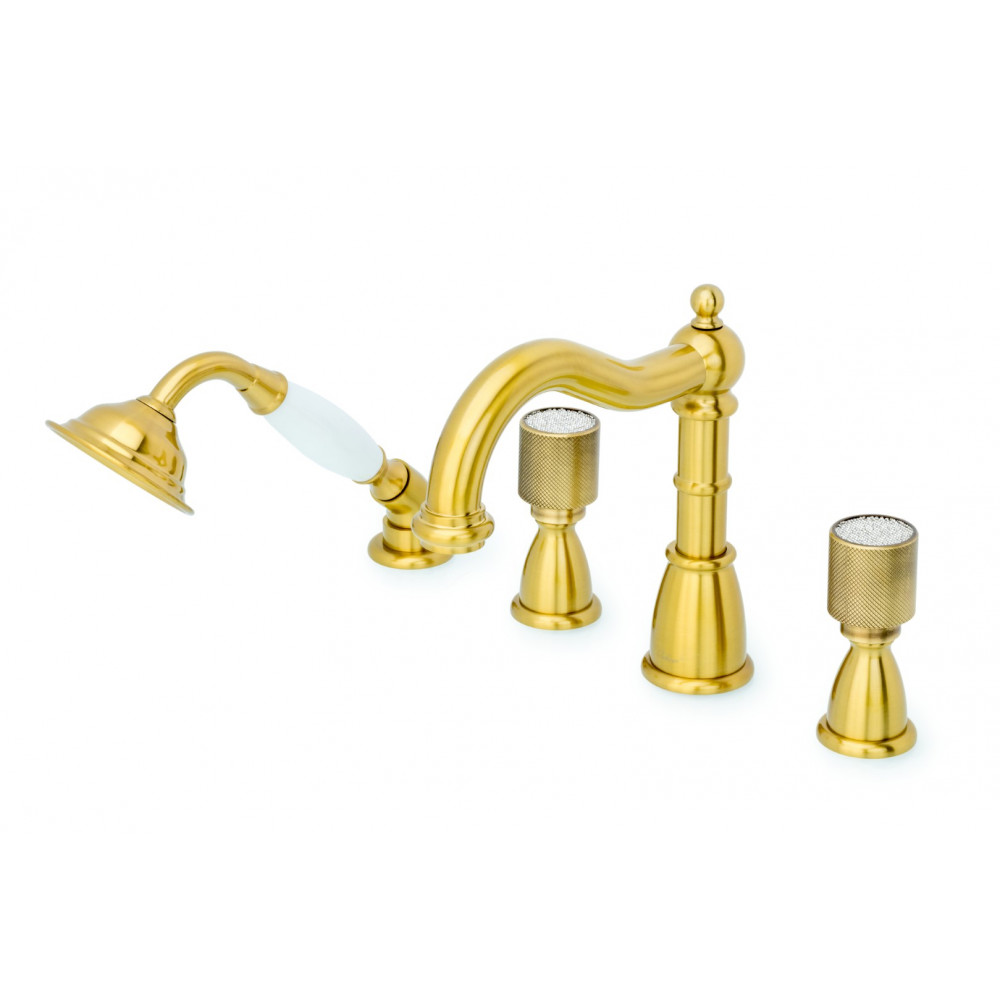 Смеситель врезной 4отв. ROYAL CRISTAL, бронза_Комплект