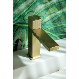 Смеситель для раковины Boheme Quad 159-MG Matt Gold, автоматический