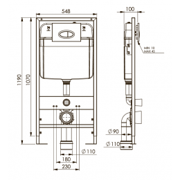 Инсталляция для унитаза Boheme