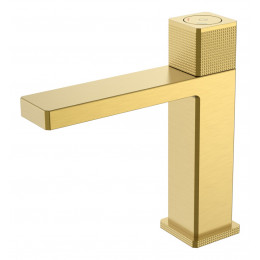 Смеситель автоматический для раковины QUAD Matt Gold