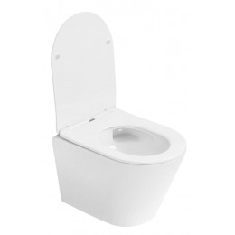 Унитаз подвесной, AVVA Белый глянец c крышкой (функц. торнадо)
