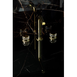 Смеситель на столешницу AURA на 3 отв. GOLD