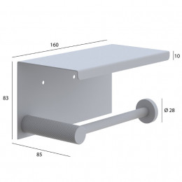Держатель для туалетной бумаги с крышкой Uno Matt Gold