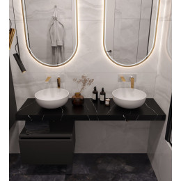 Столешница прямая FLAT NERO MARQUINA 1610*460*70