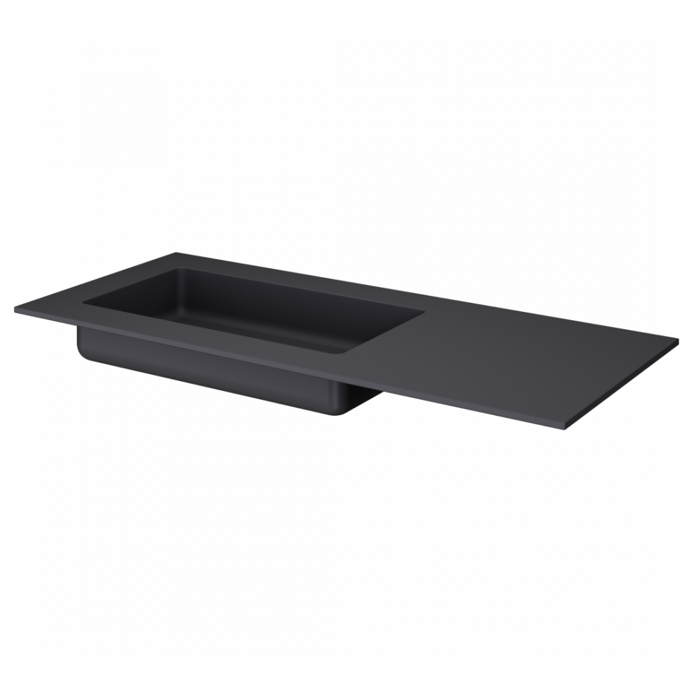 QUATRO 120 раковина-моноблок ANTHRACITE (раковина слева)