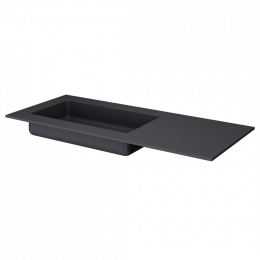 QUATRO 120 раковина-моноблок ANTHRACITE (раковина слева)