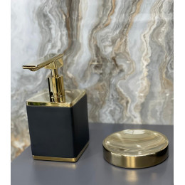 Мыльница настольная круглая золото