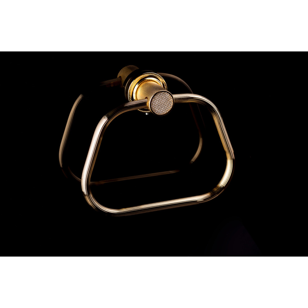 Полотенцедержатель кольцо ROYALE CRISTAL BLACK GOLD