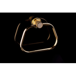 Полотенцедержатель кольцо ROYALE CRISTAL BLACK GOLD