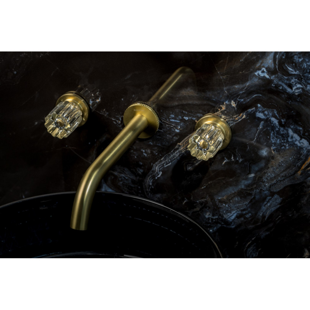 Смеситель из стены ELEGANTE на 3 отв. MAT GOLD