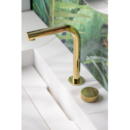 Смеситель автоматический для раковины на 2 отв. TECH ЗОЛОТО