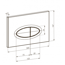 Кнопка для инсталляции, пластик, BLACK