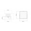 Душевой трап SMART DESIGN 10x10 cm, нерж.сталь ЗОЛОТО