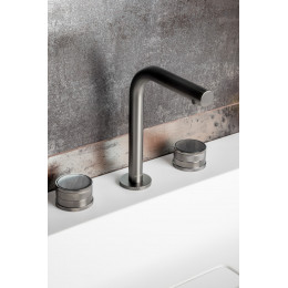 Смеситель на столешницу PRESTIGE на 3 отв. GUN METAL