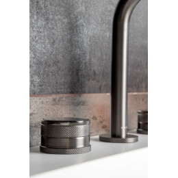 Смеситель на столешницу PRESTIGE на 3 отв. GUN METAL