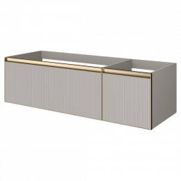 QUATRO 2 140см (100+40) тумба рифл CASHMERE FUGA профиль MATT GOLD