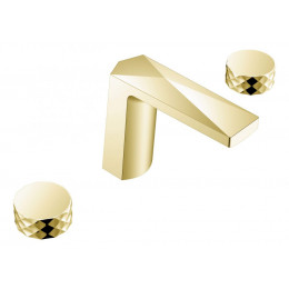 Смеситель врезной на 3отв. VENTURO Matt Gold, ручка DIAMOND