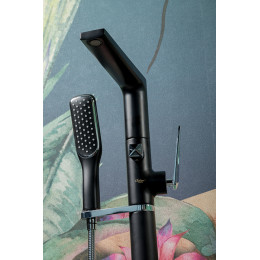 Смеситель напольный VENTURO черный-золото