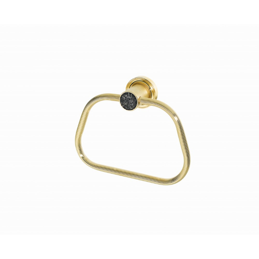 Полотенцедержатель кольцо ROYALE CRISTAL BLACK GOLD