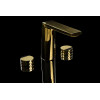 Смеситель врезной на 3отв. VENTURO Matt Gold, ручка DIAMOND